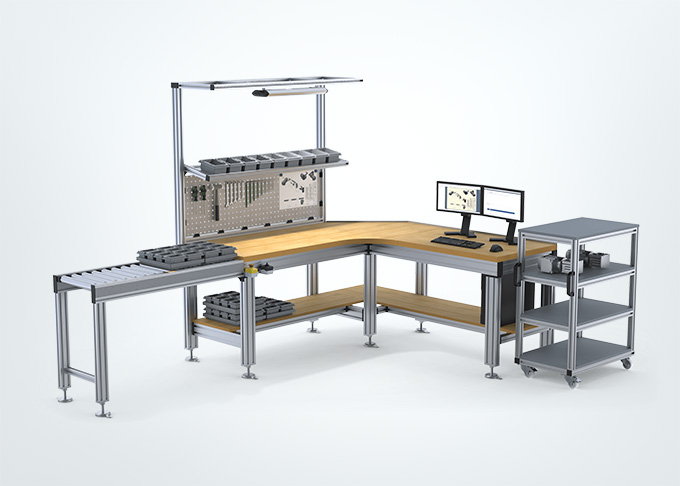 Robotunits Neuigkeiten - Arbeitstische und Materialbereitstellung