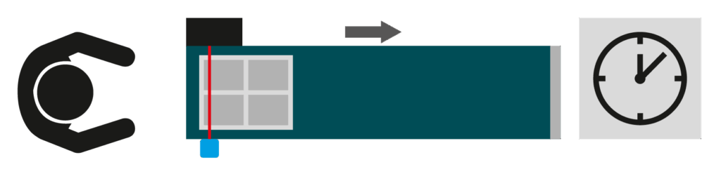 Schlüsselfertige Förderlösung - Förderband mit Startsensor mit Zeitsteuerung
