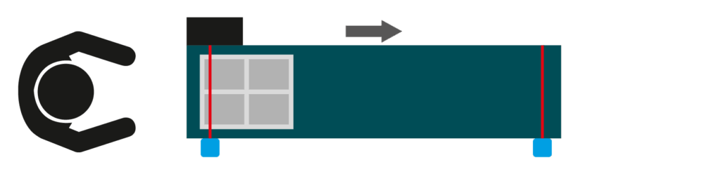 Schlüsselfertige Förderlösung - Förderband mit Startsensor und Stoppsensor