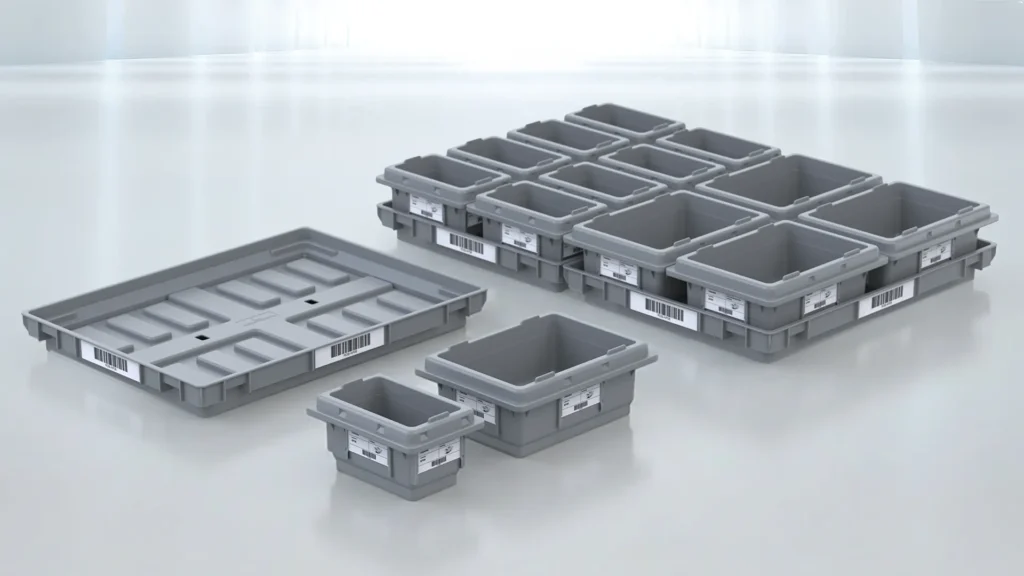 Kleinteileboxen aus dem Robotunits Behältersystem