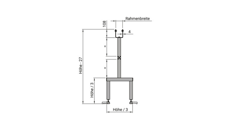 Unterbau Typ S
Stellfüße BAS4008 (Höhenverstellung ± 20 mm)