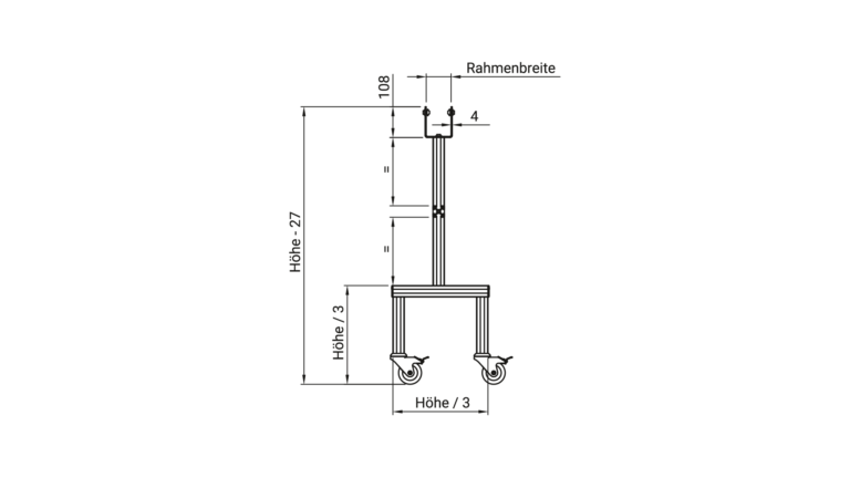 Unterbau Typ R
Feststellbare Lenkrollen CAS3080